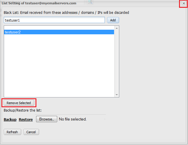 Fortimail delete a black list entry.png