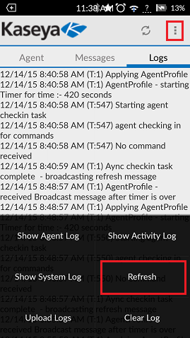 File:KaseyaMobileManage Android click refresh log 1.png
