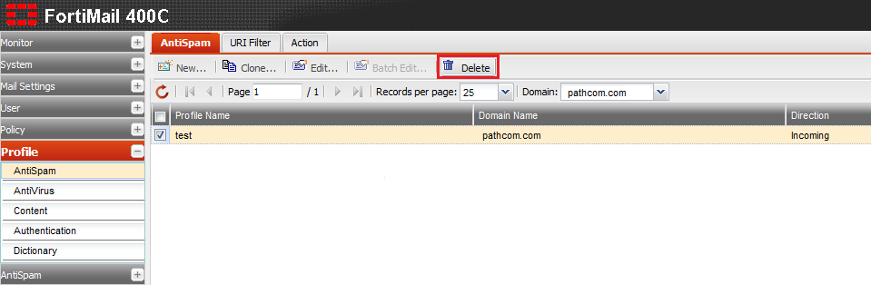 Delete an antispam profile.png