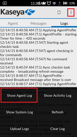 KaseyaMobileManage Android click agent log 1.png