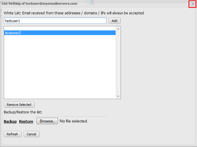 Fortimail edit white list.png