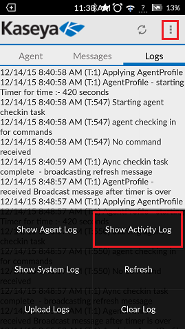 KaseyaMobileManage Android click activity log 1.png